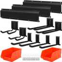 Garage Tool Organizer and Hanging Storage Rack, Heavy Duty Hooks for Organizing Various Tools in Shed, Garden, Yard