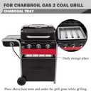 G421-0200-W1 Charcoal Tray Replacement for Charbroil Gas2coal Grill Parts 463340516 463370519 463336818 Charcoal Pan Char broil Gas 2 Coal 3 Burner Ash Catcher 466370516 463341918 Charcoal Pan