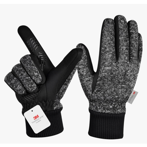 MOREOK Winter Gloves for Men/Women -10°F 3M Thinsulate Warm Touch Screen Snow Ski Bicycle Bike Gloves for Driving/Cycling/Running/Hiking Size S