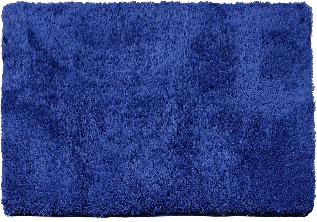 Clara Clark Bathroom Rugs, Ultra Soft Shaggy Bath Rugs - Bath Mats for Bathroom, Machine Wash, Non Slip Backing Rubber, 32 x 48 Inches, Blue Bathroom Rug Set