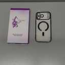 for iPhone 17 Pro Max Case with 1x Screen Protector, [Compatible with MagSafe] [Integrated Camera Protection], Non Yellowing Slim Cute Women Girly Magnetic Cover for iPhone 17 Pro Max, Black