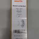 BRIOFOX Industrial Shower Curtain Rod - 2-in-1 Design Tension Curtain Rod - Never Rust Non-Slip 43 to 72 Inch Stainless Steel, Matte Black Window Curtain Rod