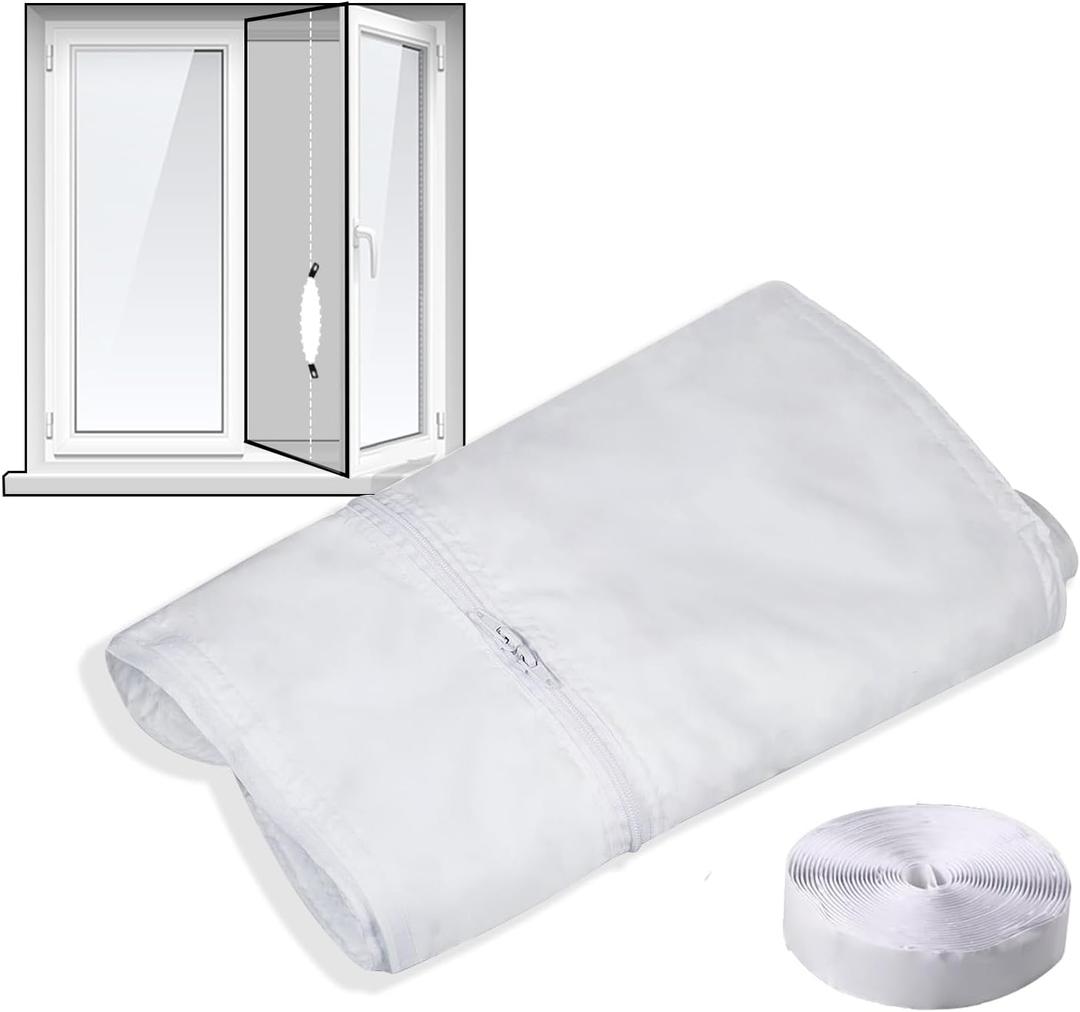 Aozzy 158inch Dual Hose Inverter Portable Air Conditioner Casement Window Seal Kit Fit for Midea Duo/Whynter/Danby Etc 14000 BTU Portable AC Window Vent Kit