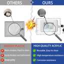 2PCS Large Thermostat Lock Box Cover with Key,Clear Thermostat Cover with Lock Fits Honeywell Thermostat On Wall,AC Lock Box Cover with Key Fits Thermostats 6.5" W x5.0 H or Smaller