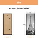 upsimples 11x27 Poster Frame, Easy Slide-In Assembly, Black, 3 Pack | Gallery Wall 11 x 27 Picture Frames Set for Family, Wedding, Christmas, Easy to Change Photos