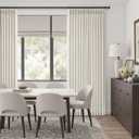 Natural Pinch Pleated Linen Curtains 84 Inch Long 2 Panels for Living Room Bedroom Country Farmhouse Thick Linen Textured Semi Sheer Back Tab Pinch Pleat Hooks Rings Window Curtain Birch Cream 7 FT