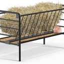 Horse Hay Feeder, Heavy Duty Livestock Feeder, 60 Gallon Pasture Feeder, Metal Hay Feeder for Ponies, Goats and Sheep for Hay Feeding