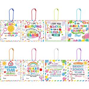 200 Pcs Colorful Bubble Party Gift Tags with Small Iron Chain Colorful Bubbles of Fun Paper Tag Bulk Funny DIY Cards Party Favors Gift for Appreciation