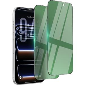 2 x Privacy Screen Protector for iPhone 17 Pro [6.3 inch][2 Pack] Anti-Spy Private Tempered Glass Film [Easy Install] [9H Hardness] [Military Grade Shatterproof] [Anti Scratch] [Case Friendly]
