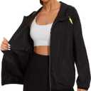 NINGMI Waterproof Raincoat with Hood Windbreaker Rain Jacket for Women Zipper Lightweight Hiking Outdoor, M