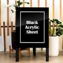 Juexica 1 Pcs 24'' X 48'' Black Acrylic Sheet 1/4" Thick Cast Acrylic Sheet Plastic Board with Protective Paper for Craft Signs DIY Projects Stand Wedding Invitation Switch Panel