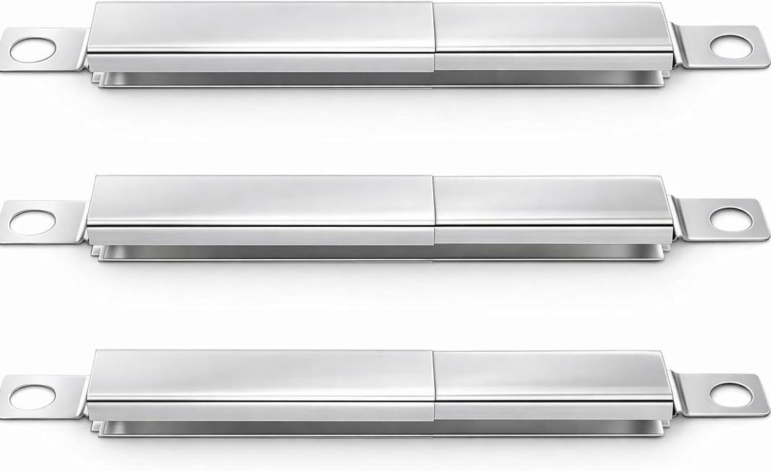 Uniflasy 304 Stainless Steel Carryover Tubes Replacement Parts for Char-broil, Crossover Tube for Charbroil Grill Replacement Parts, Universal Crossover Tubes for Kenmore and Others Most Grills, 3 PCS
