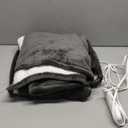 Heated Throw Heating Blanket 50''X60'' - Electric Throw Soft Plush Sherpa with 5 Heating Level & 4 Hour Auto Off, ETL Certified & Overheat Protection, Warm Gifts for Grandma (Charcoal Gray) (01-charcoal Grey)