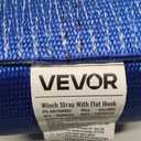 VEVOR 4" x30' Heavy Duty Flatbed Strap, 18k Break Strength, Blue, 6,000 lbs working load limit. Premium cargo tie down straps with steel flat hooks for trucks, trailers, farms and rescues, 1 