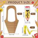 Eaasty 30 Sets Flower Bouquet Holder Teacher Appreciation Week Gifts in Bulk Kraft Paper Flower Bar Wrapping Paper with Handle Pencil Signs Measuring Tape Decorative Ribbon for Thank You Gift Bags