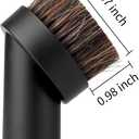 Lamoutor 4Pcs Soft Bristle Vacuum Brush Round Brush Vacuum Attachment Universal Vacuum Dust Brush for Most Vacuum Cleaners Accessories
