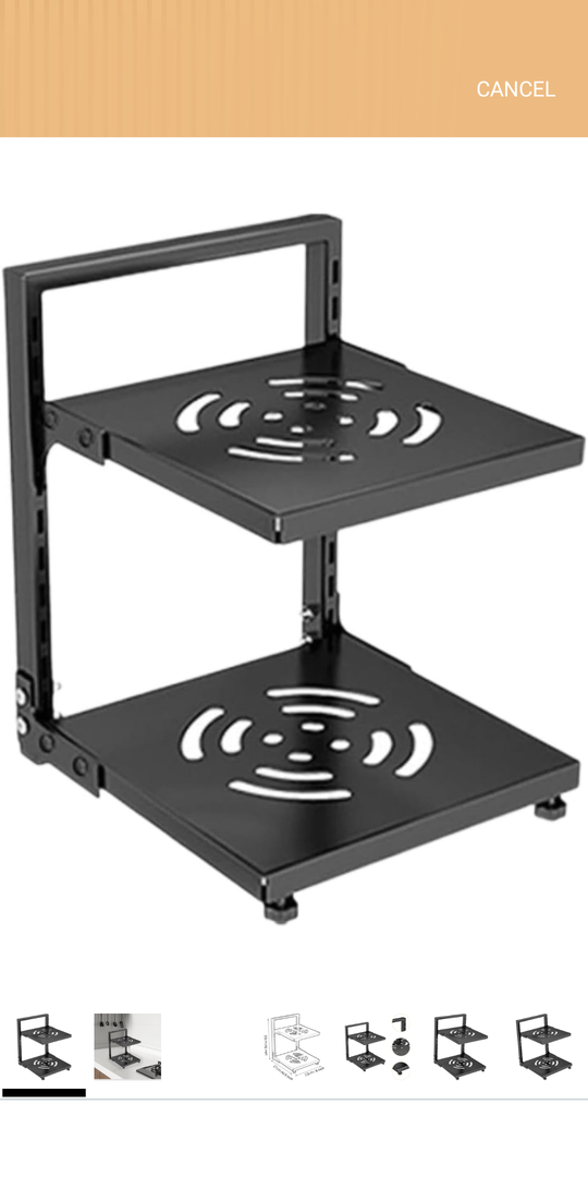 Pot and Pan Organizer Pot Pan Rack Adjustable Kitchen Organizer Pot Holder Organization Storage for Cabinet Counter Kitchen, 2 Tier Black Pot and Pan Organizer Pot Pan Rack Adjustable Kitchen Organizer Pot Holder Organization Storage for Cabinet Counter Kitchen, 2 Tier Black