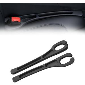 Car Seat Gap Filler Organizer 2 PCS Black Universal Seat Gap Plug Blocker Anti-Drop Console Catcher Phone Keys Storage for Car Truck SUV Auto Accessories Style3