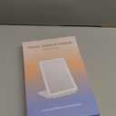 FUNTOUCH Rechargeable Travel Makeup Mirror with 72 Led Lights, Portable Lighted Beauty Mirror, 3 Color Lighting, Dimmable Touch Screen, Tabletop LED Folding Cosmetic Vanity Mirror (White)