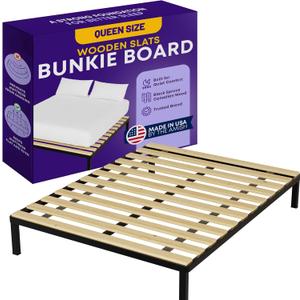 Greaton, Wooden Queen Bed Slats for Support Under Mattress  Replacement Wood Slats for Queen Size Bed Frame  Under Mattress Support Without Extra Height  2.38 Standard Width (Beige)