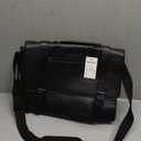 RAINSMORE Messenger Bag for Men 15.6 inch Leather Laptop Bag Vintage Waterproof Satchel Computer Briefcase for Office Work (Black)