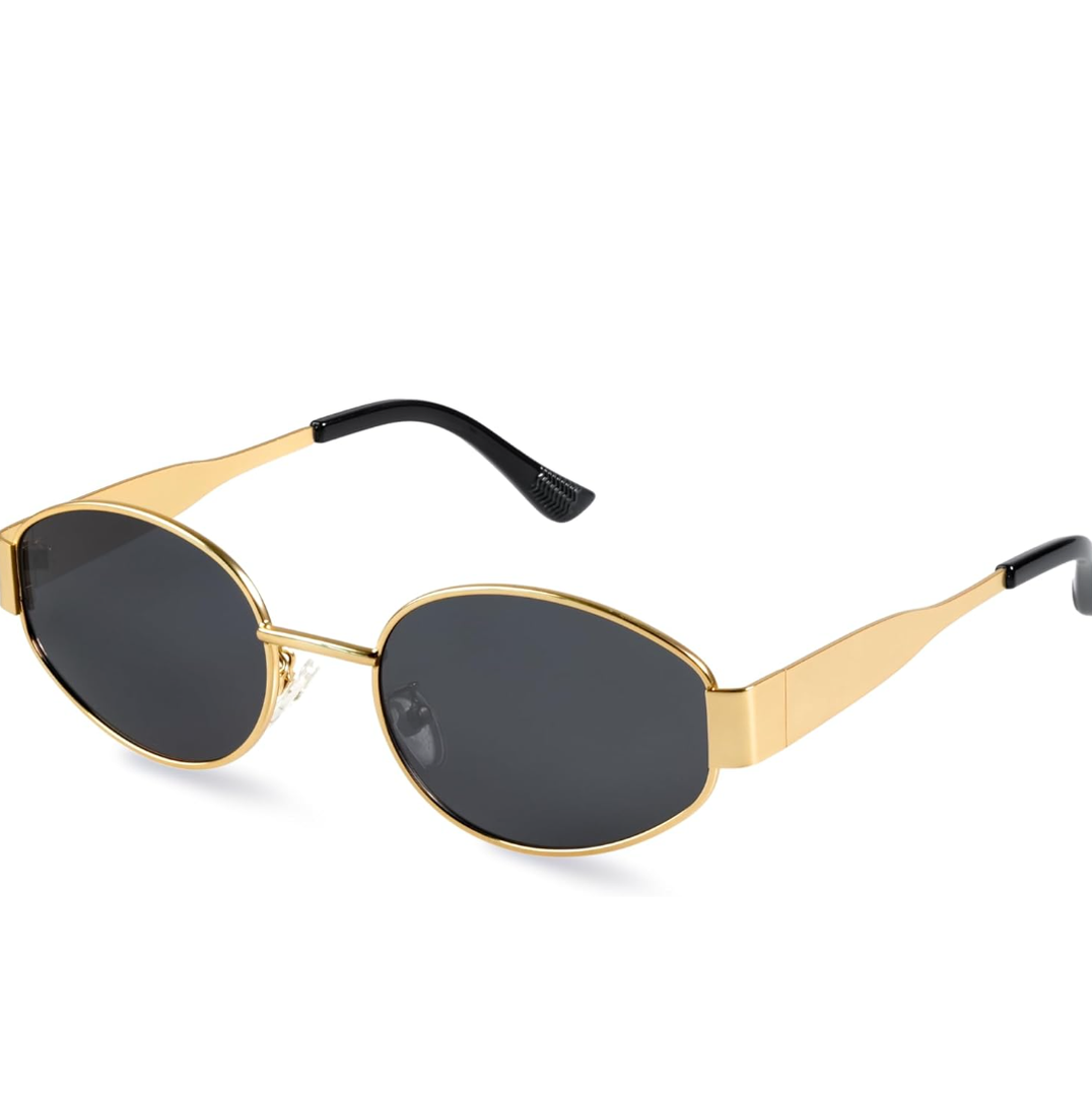 livho 2025 Trendy Oval Sunglasses - Stylish Polarized Shades for Everyday - Retro Metal Frames