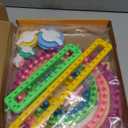 READAEER Knitting Loom Kit with Pompom Maker, Round Knitting Loom for Hat, Rectangular for Blanket Scarf Shawl, Knitting Loom Kit for Beginner