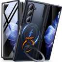 MOBOSI for Z Fold 6 Case with Rotatable Ring Stand & HD Screen Protector, Compatible with Magsafe, 18FT MIL-Grade Protection, Magnetic Shockproof Slim Case for Samsung Galaxy Z Fold6, Black