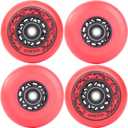 Inline Skate Wheels Outdoor Asphalt Formula Aggressive Roller Blades Wheels 90a Roller Hockey Replacement Wheels with Bearings ABEC-9 and Floating Spacers, 4-Pack
