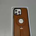 for iPhone 16 Pro Max Case Leather | iPhone 16 Pro Max Leather Case with Stand | Compatible with MagSafe with Magnetic Ring Grip Holder (Brown, IP 16 Pro Max-6.9inch)