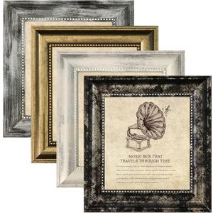 5x5 Picture Frames Set of 4- Rustic Retro Photo Frame with Real Glass Wall Mount and Tabletop Display Family Friends Wedding Gift (ps-Mix Color-4pcs) 5x5 Picture Frames Set of 4- Rustic Retro Photo Frame with Real Glass Wall Mount and Tabletop Display Family Friends Wedding Gift (ps-Mix Color-4pcs)