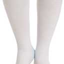Doc Miller TED Hose Knee High Anti Embolism Stockings for Women & Men, Hospital Style Surgical Stockings, Plus Size White Compression Socks 15-20mmHg, Support Hose with Inspection Hole (M-5XL)