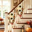 Fall Teardrop Swag Decor, Autumn Harvest Wreaths for Front Door