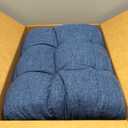 Bench Cushion for Indoor Furniture 48x19 inch Rectangle Bench Seat Cushion for Bay Window Entryway Bench Thick Textured Chair Cushion with Non-Slip Backing 1 Pack, Navy