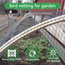 Deer Fence Netting 7.5x65Ft, Heavy Duty 1/2" Mesh Deer & Animal Barrier for Garden, Fruit Trees, Plants Protection - UV Resistant, Reusable with Zip Ties