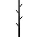 Coat Rack Freestanding Metal Clothing Rack Modern Clothes Organizer with 8 Coat Hooks Space-Saving Hall Tree for Entryway, Bedroom, Office Sturdy Minimalist Coat Hanger & Garment Rack (Black)