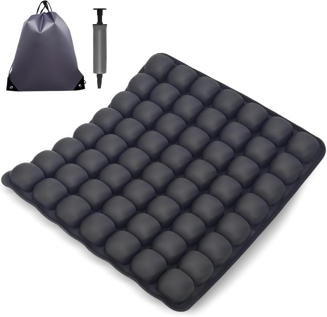 GUH Travel Seat Cushion for Airplane - Inflatable Seat Cushion for Long Flights,Office,Gaming and Stadium Bleachers,Tailbone Pain Relief