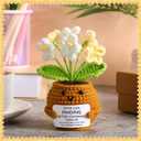 Wavwavw Coworker Leaving Gifts for Women Men, Positive Flower Doll Crochet with Card Funny Farewell Going Away Goodbye Gifts for Coworkers Employee Teacher Friends Retirement(Lovely Style)