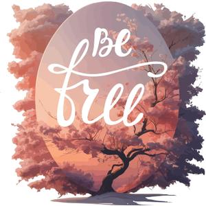 Beautiful Pink Sky Scenery Sunset Pink Skies Be Free Quote Wall Decal Wall Dcor Vinyl Sticker Size: 28 x 28