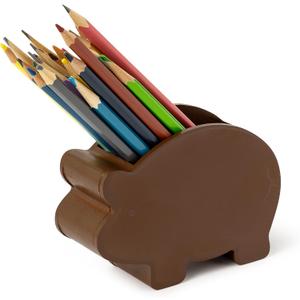4 x MALLMALL6 Mexico Pig Pencil Holder - Cute Piggy Wooden Pen Holder, Back to School Funny Caddy Case Gift for Kids, Durable Desktop Storage Organizer for School Classroom Teacher Office