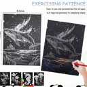 Scratch Art Adult DIY Paint by Scratch Rainbow Scratch Paper Art Colorful Sketches Scratch with 5 Scratch Tool for DIY Craft Gift Ocean World