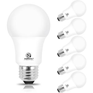 Energetic LED Light Bulbs 100 Watt Equivalent, Warm White 3000K, 1600lm 13.5W A19 Dimmable Light Bulb, CRI80+, 15000Hrs, 6-Pack, ETL Listed
