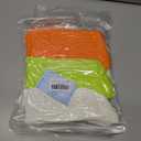 2 x Women's Neon Scrunch Crew Socks 80s 90s Retro 3-Pack Cotton Stacked Boot Calf Cozy Ribbed Slouchy Socks Size 5-10 (1-white/Neon Green/Neon Orange)