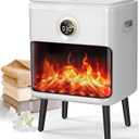 Towel Warmer, 25L Large Luxury Towel Warmers for Bathroom with 3D Flame Screen, Auto Shut Off Even Heated Hot Towel Warmer for Towels, Bathrobes, Blankets, PJ's, Ivory White