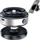 Upgraded Magnetic Car Phone Holder Mount, 360 Adjustable Electric Vacuum Strong Suction Phone Holder for Car/Gym/Mirror/ Smooth Surface, Compatible with Magsafe iPhone16/15/14/13/12 & Android Series (Silver)