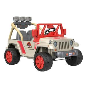 Power Wheels Jurassic Park Jeep Wrangler, battery powered ride on toy, 12Volts, 5MPH max Speed