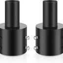2 Pcs 4 Inch Light Pole Tenon Adapter 2 3/8 Inch Round Tenon Slip Fitter Adapter Outdoor Vertical Mount Bracket for LED Parking Lot Street Lights Shoebox Lighting