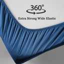 SONORO KATE Bed Sheet Set Super Soft Microfiber 1800 Thread Count Luxury Egyptian Sheets 16-Inch Deep Pocket Wrinkle and Hypoallergenic-4 Piece(Queen, Navy Blue)