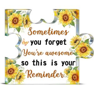 Motivational Gifts Unique Acrylic Plaque Inspirational Gifts For Women Men Students Teens Employees Friends Coworkers Sometimes You Forget You'Re Awesome Gift