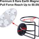 8 Pack Magnetic Cup Holder with 2 Screws Mount, Full Covered Bus Tractor Cup Holder, Magnet Bottle Drink Holder, Black